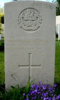 The grave of Great War casualty William John Ferris at Guards Cemetery, Windy Corner, Cuinchy, near Bethune