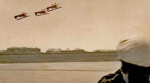 The Patrouille d'Etampe, a formation team flying Stampe biplanes