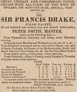 1826 advert in the Loyalist