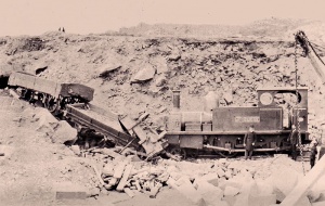 An accident involving a railway engine in La Moye Quarry