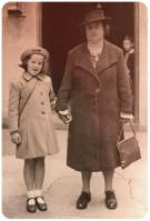 Deidre Mary Agnes Ingram (1937-2012) with her mother Jeanne, nee Doublet