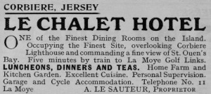 Le Chalet Hotel, 1922