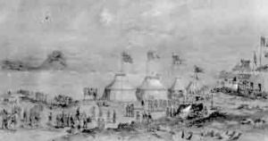 A militia camp on the common in 1861
