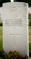 The grave of Great War casualty William George Remy at Blargies Communal Cemetery, Oise
