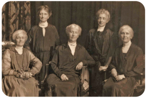 Sisters Florrie, Ada, Katie, Emmie and Ethel Brown. Daughters of Carey Thomas Brown and Annie Oakley, who moved between England and Jersey in the 1860s before emigrating to New Zealand in 1873, with their children