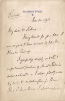 A letter written by Francis Jeune