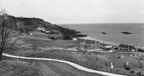 Work on building a new house for the Farrow family under way in 1971 ...
