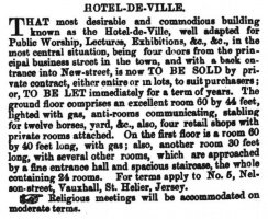 Advertising the property for sale in 1859