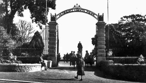 The entrance to the park