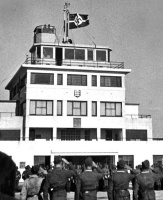 1 July 1940 at the Airport - German's salute their flag