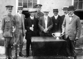 Presentation of shooting trophies at the Town Arsenal, photographed by Percival Dunham