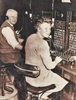 Mary and Alf Le Marquand at the Millbrook exchange in Boulevard Avenue