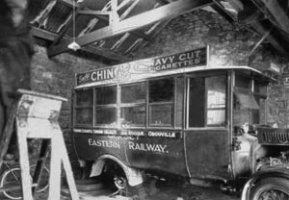 If you can't beat them, join them! A Jersey Eastern Railway bus ...