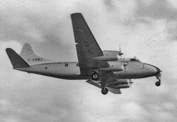 A Jersey Airlines Heron in flight