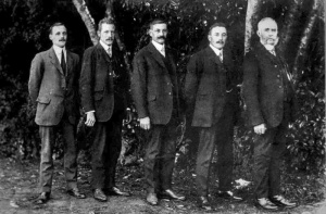 A family of Egre men: William Wilford, Edouard, Edward Rive, Percy Albert and Winter Le Lievre