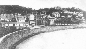 The seawall on the St Aubin's Bay side of the harbour