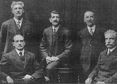 The Kent brothers, Charlie, Harry, George, Fred and William, in about 1930