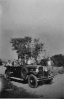 A Peugeot at Petit Port in the 1930s