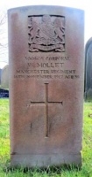 The grave of Great War casualty William Mollet at Duke Street Cemetery, Southport
