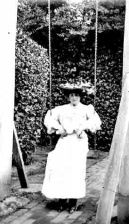 A picture by Edwin Dale of a woman on a swing
