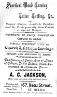 A C Jackson's wood carving business was at 67 New Street