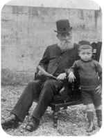 Samuel Honeycombe with his grandson George Albert Amy