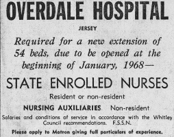 Advert for nurses for Overdale