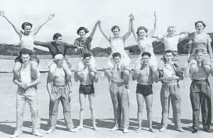 Holidaymakers on Ouaisne Beach in 1936
