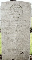 The grave of Great War casualty Emile Henry Morel at Lijssenthoek Military Cemetery, Poperinge, Belgium