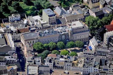 The Royal Square, with the States Buildings facing the camera, taken in 2008