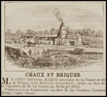 Copp 1880 advert in the Chronique de Jersey