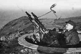 A German gun emplacement at Belle Hougue