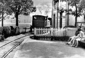 A train approaching St Aubin