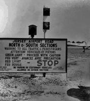 Traffic lights where the main road used to cross Airport land