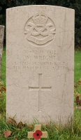 The grave of Great War casualty William Wright at Almorah Cemetery, St Helier