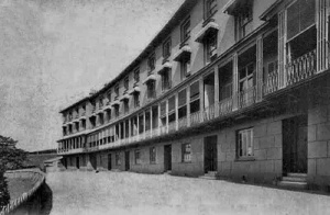 The crescent before the walls were painted