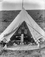 Col Baudain's tent at a Fort Regent camp