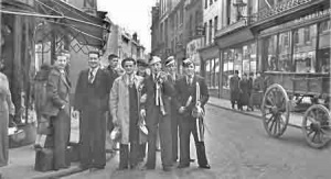 Guernsey supporters in St Helier before the 1937 match