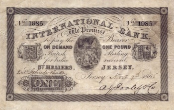 International Bank 1865 banknote