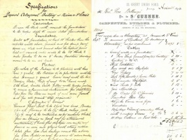 Specification and bill for construction of the observatory building