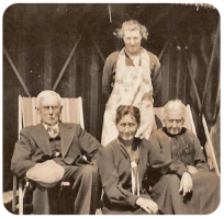 Pierre Bienaime Jouanne (1863-1949) son of Pierre Francois and Louisa, nee Houivet, of Normandy, his wife, Therese Melanie, nee Le Bailly and friends