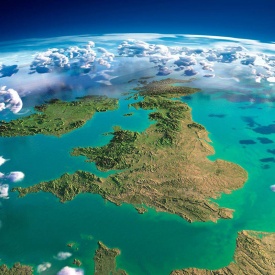 Satellite photograph of the British Isles