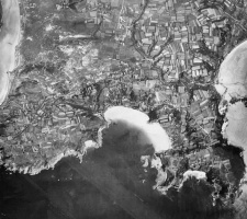 An aerial view of the parish in 1945