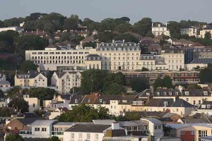 The hotel today dominates the St Helier skyline