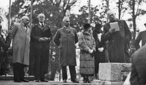 The ceremony of laying the foundation stone of the Howard Hall in 1935
