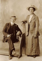 Francois John Albert Le Chevalier (1894-1977) and his wife Marie Rosalie, nee Hervieu (1897- )