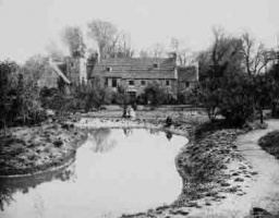 The pond in the grounds of the hotel
