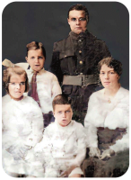 George Hansford and Louisa Jane Margaret Matilda, nee Main, and their children