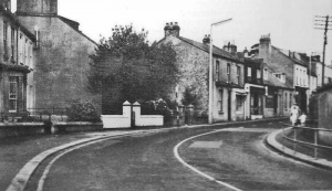 The bottom of Don Road in 1967 before Route du Fort was built, cutting through on the left where the tree stood