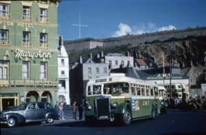 A bus passes the Southampton Hotel - picture courtesy of Facebook group Jersey Temps Passe